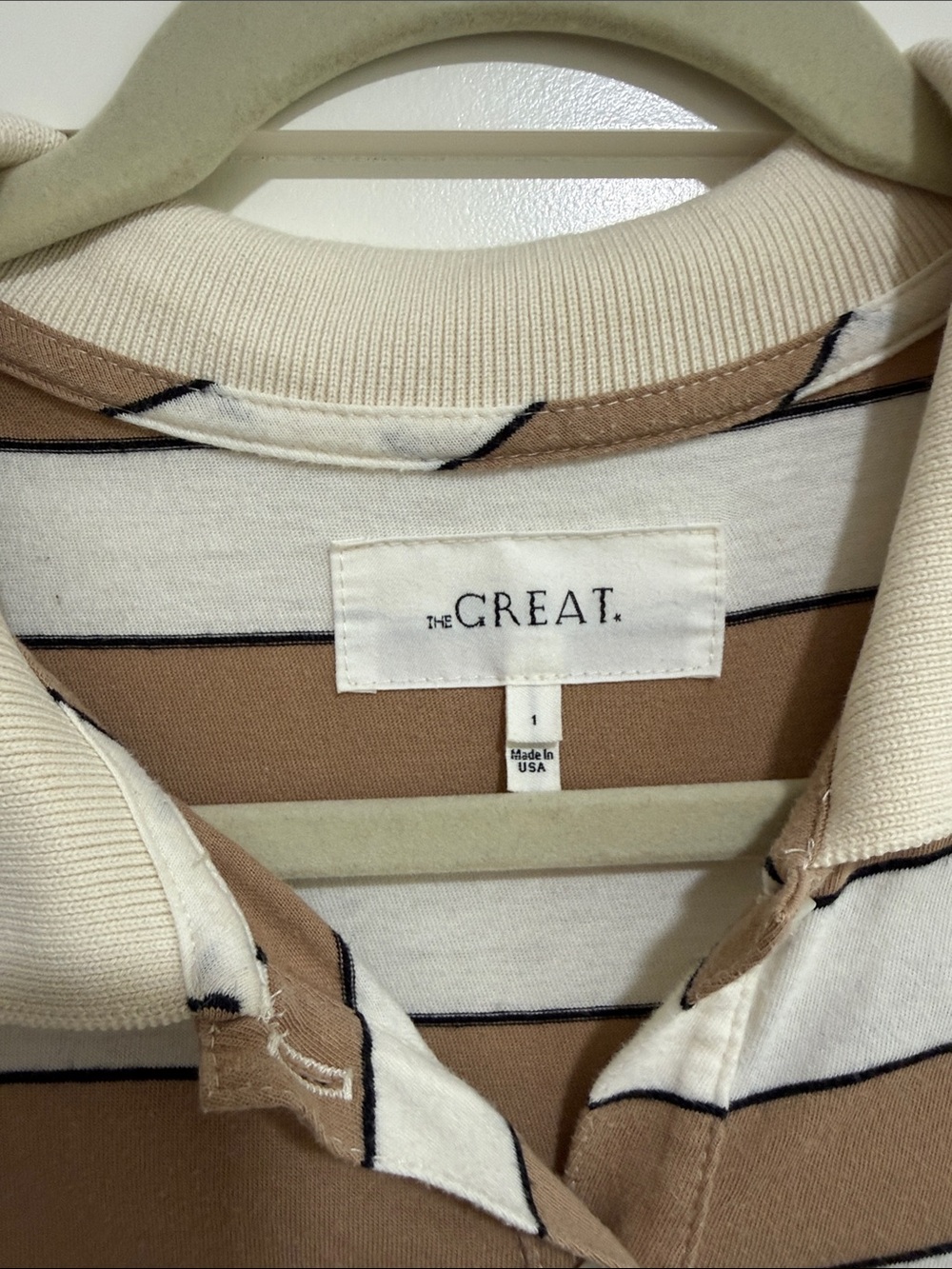 The GREAT. Striped Polo Dress sz 1 - Picture 2 of 4